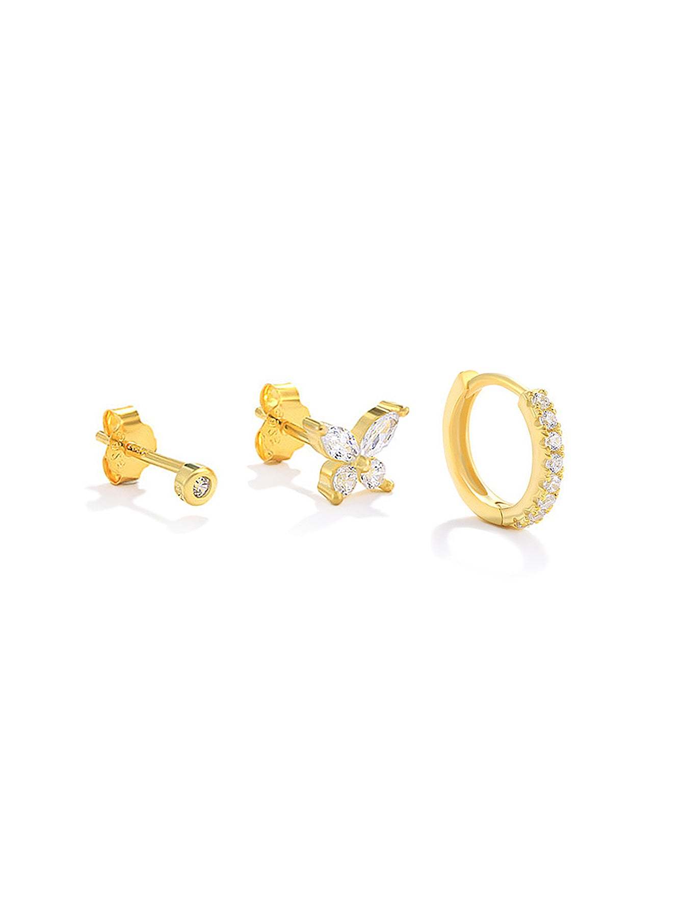 S925 Fashion Butterfly Tassel Earrings Set-Olarajewelry