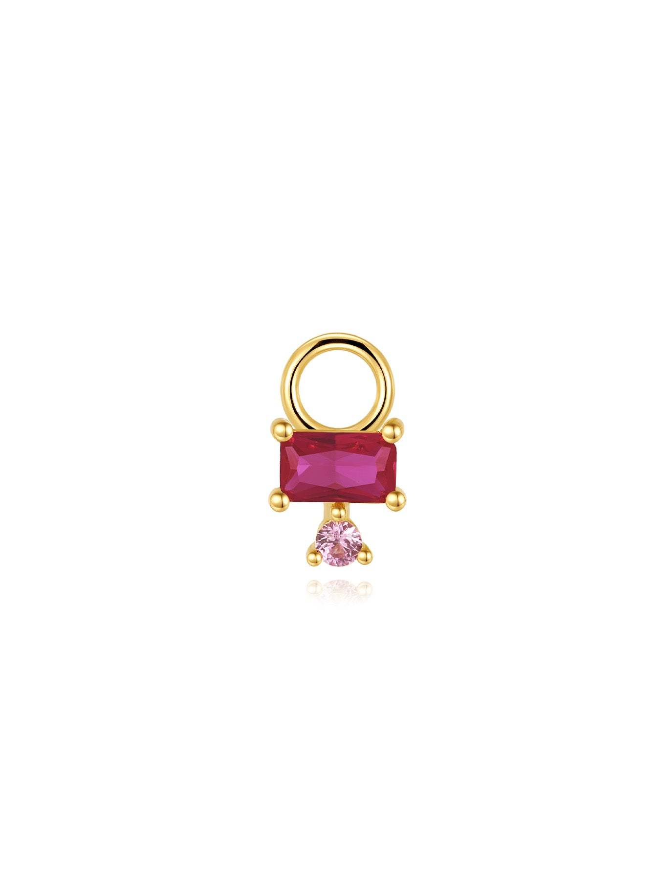 Pink Oil Drop S925 Earring Set-Olarajewelry