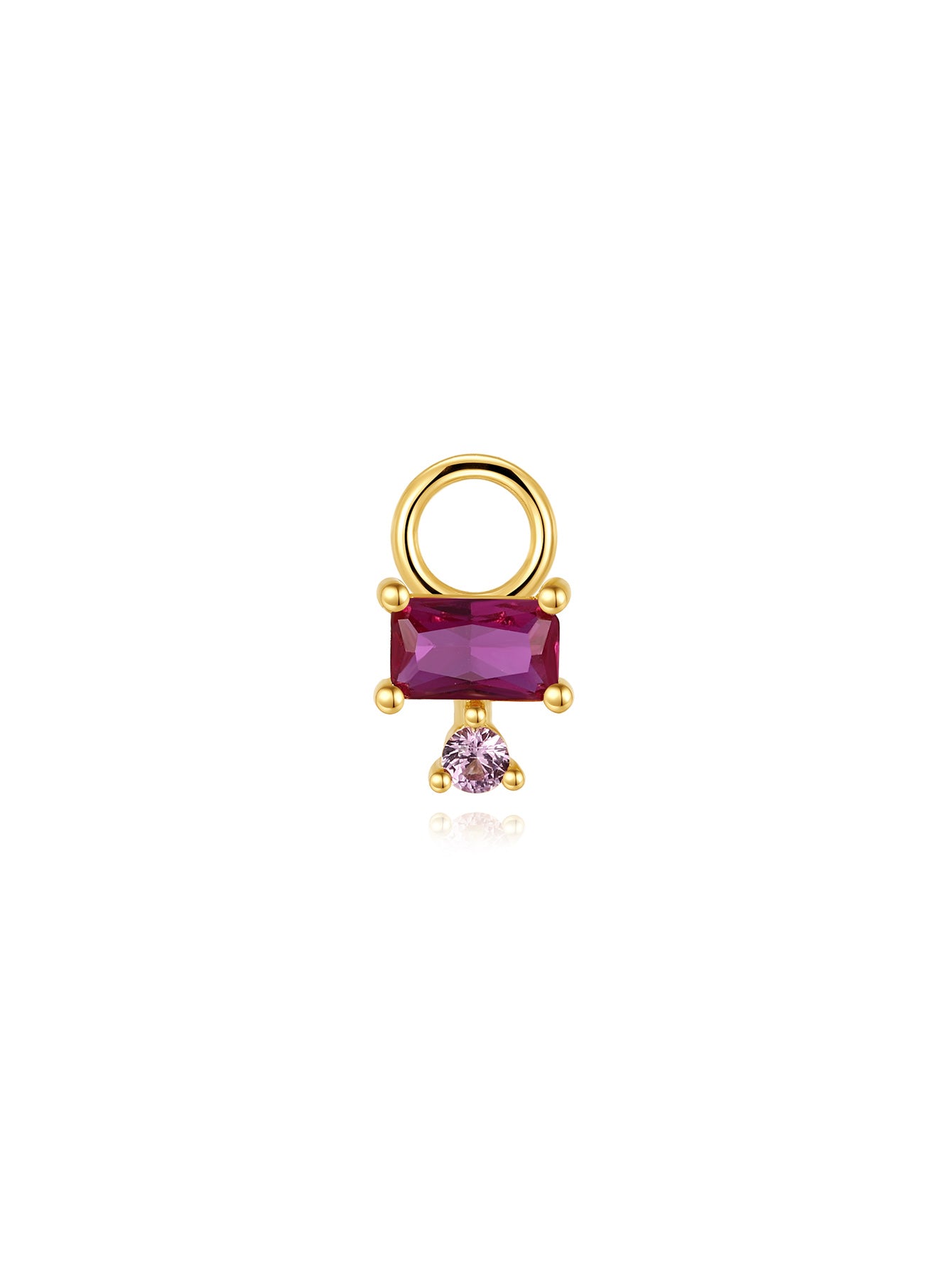 Olara Ruby Zircon Earring Pendant Accessories-Olarajewelry