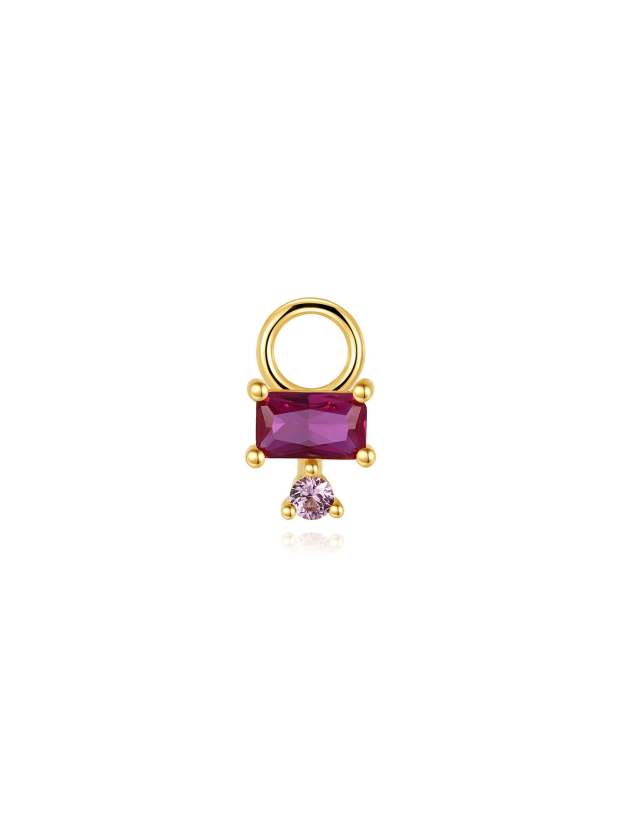 Olara Ruby Zircon Earring Pendant Accessories-Olarajewelry