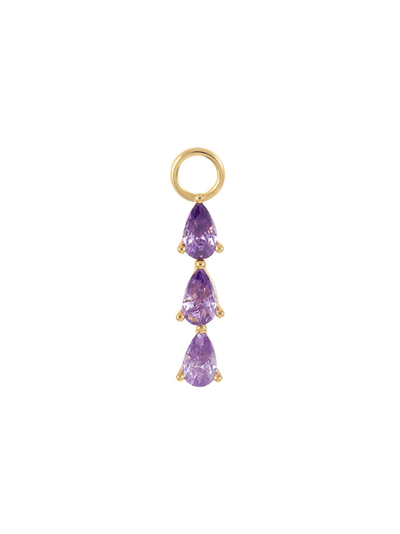 S925 Violet Oil Drop Earring Set-Olarajewelry