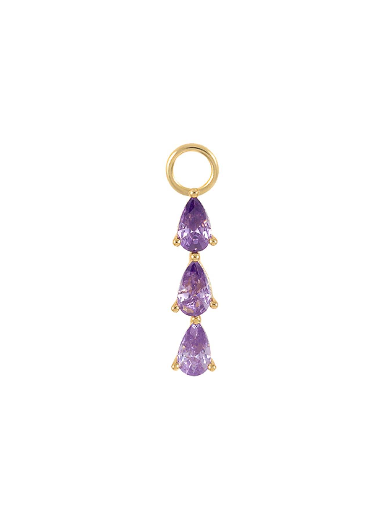 S925 Violet Oil Drop Earring Set-Olarajewelry