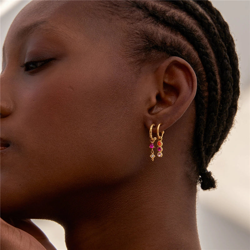 Olara S925 Colorful Zircon Simple Versatile Accessory-Olarajewelry