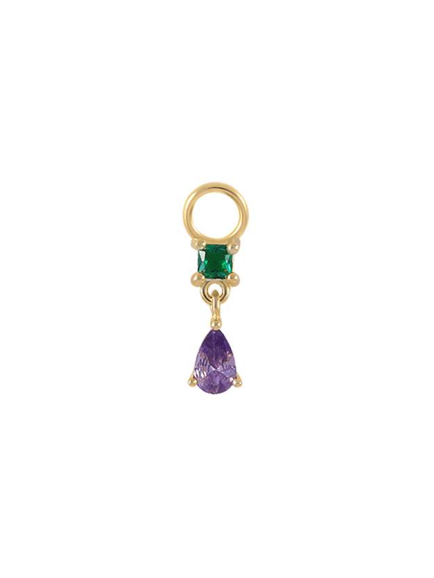 S925 Violet Oil Drop Earring Set-Olarajewelry