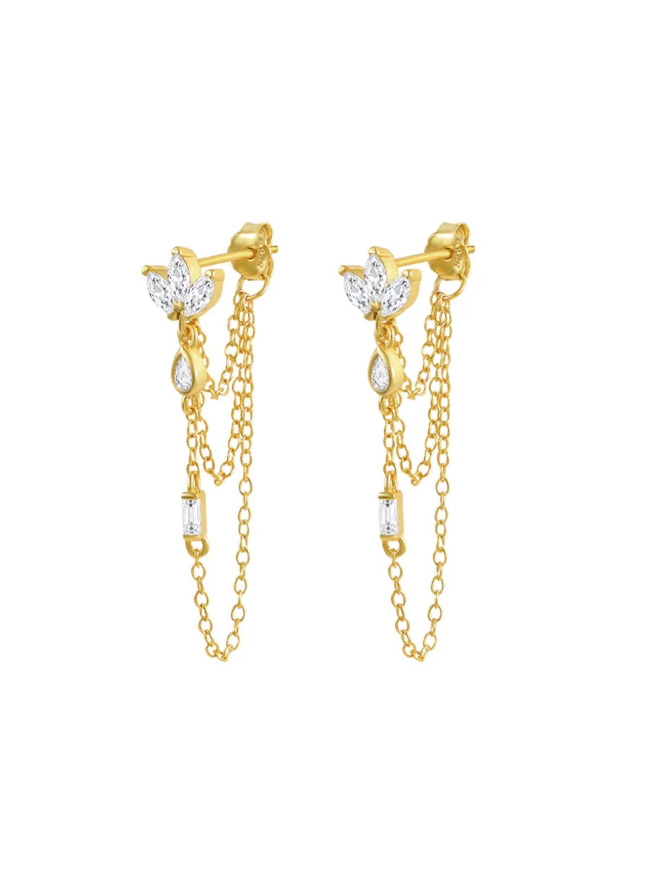S925 Fashionable Versatile Flower 5 Piece Series-Olarajewelry