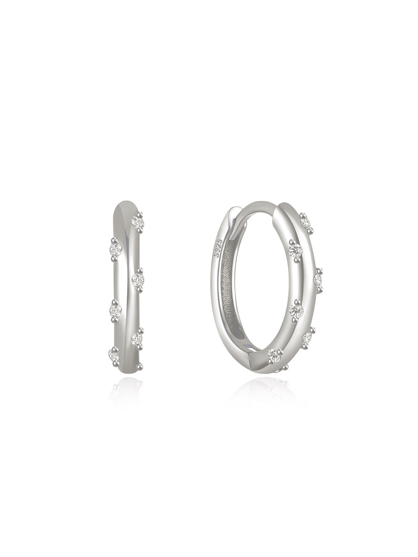 Fashion Huggies With Transparent Zircon Earring Series-Olarajewelry