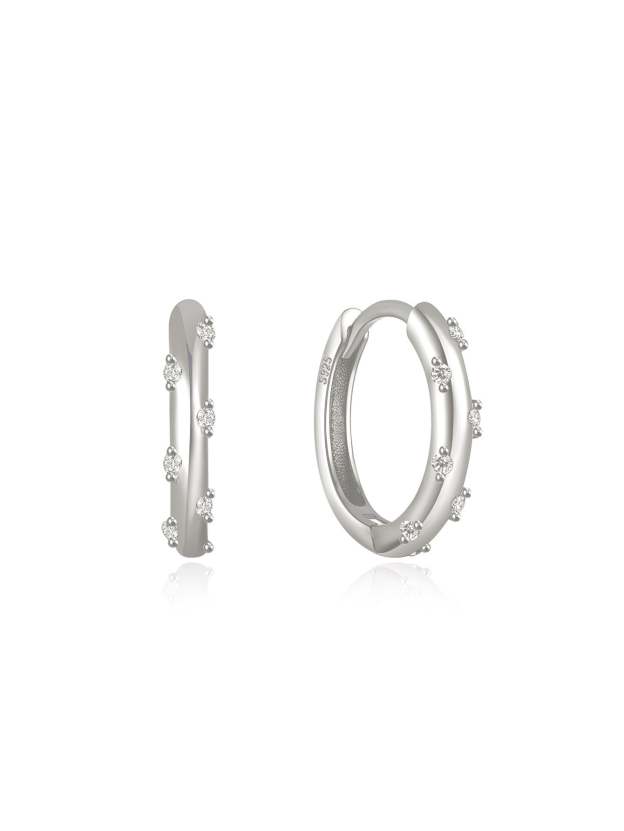 Fashion Huggies With Transparent Zircon Earring Series-Olarajewelry