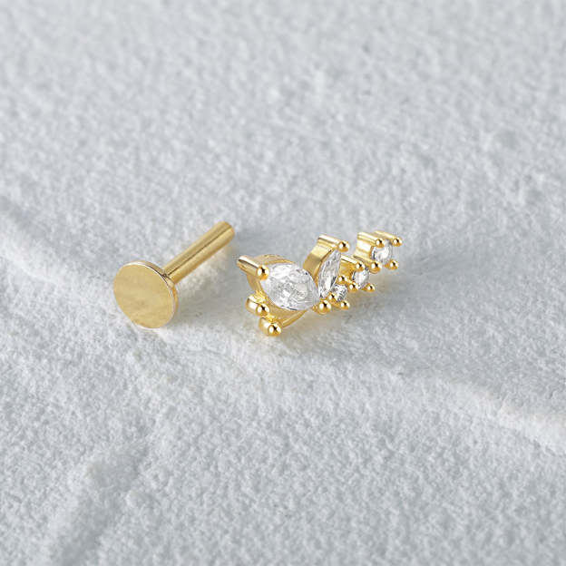 S925 Vibrant Butterfly Ear Piercing Stud-Olarajewelry