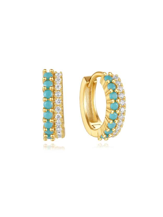 S925 Turquoise Versatile Earrings Stud Set-Olarajewelry