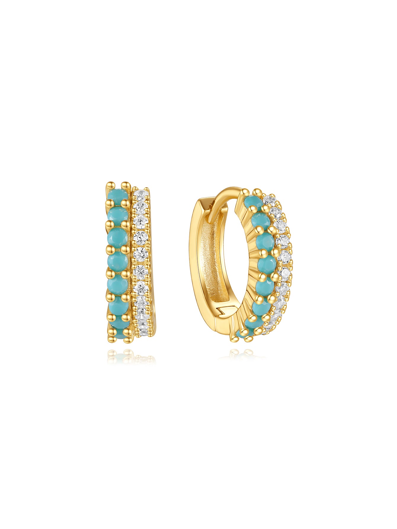 Olara S925 Sterling Silver Fashion Turquoise 5 Piece Set-Olarajewelry