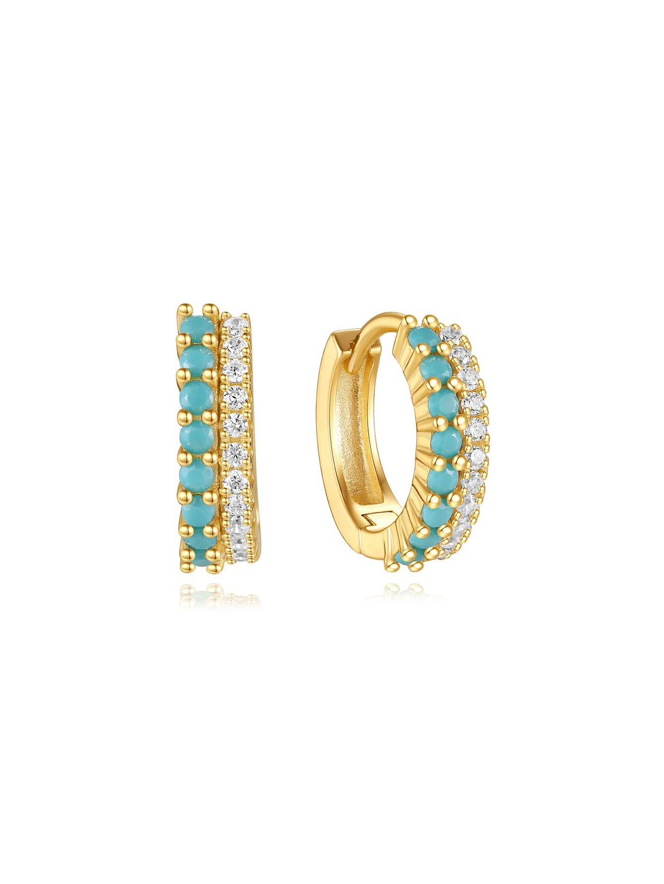 Olara S925 Sterling Silver Fashion Turquoise 5 Piece Set-Olarajewelry