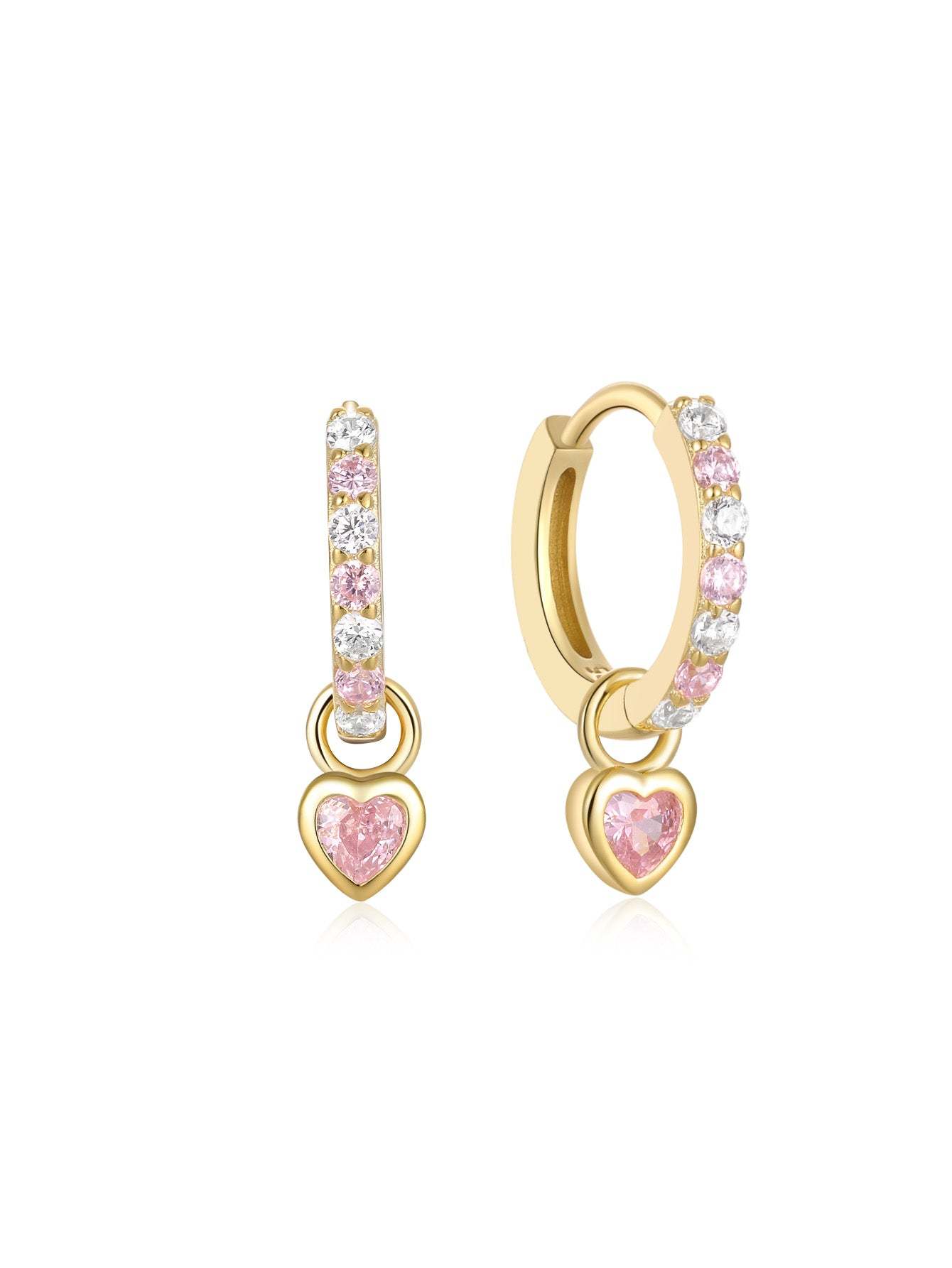 S925 Pink&Purple Butterfly Drop Earring Set-Olarajewelry