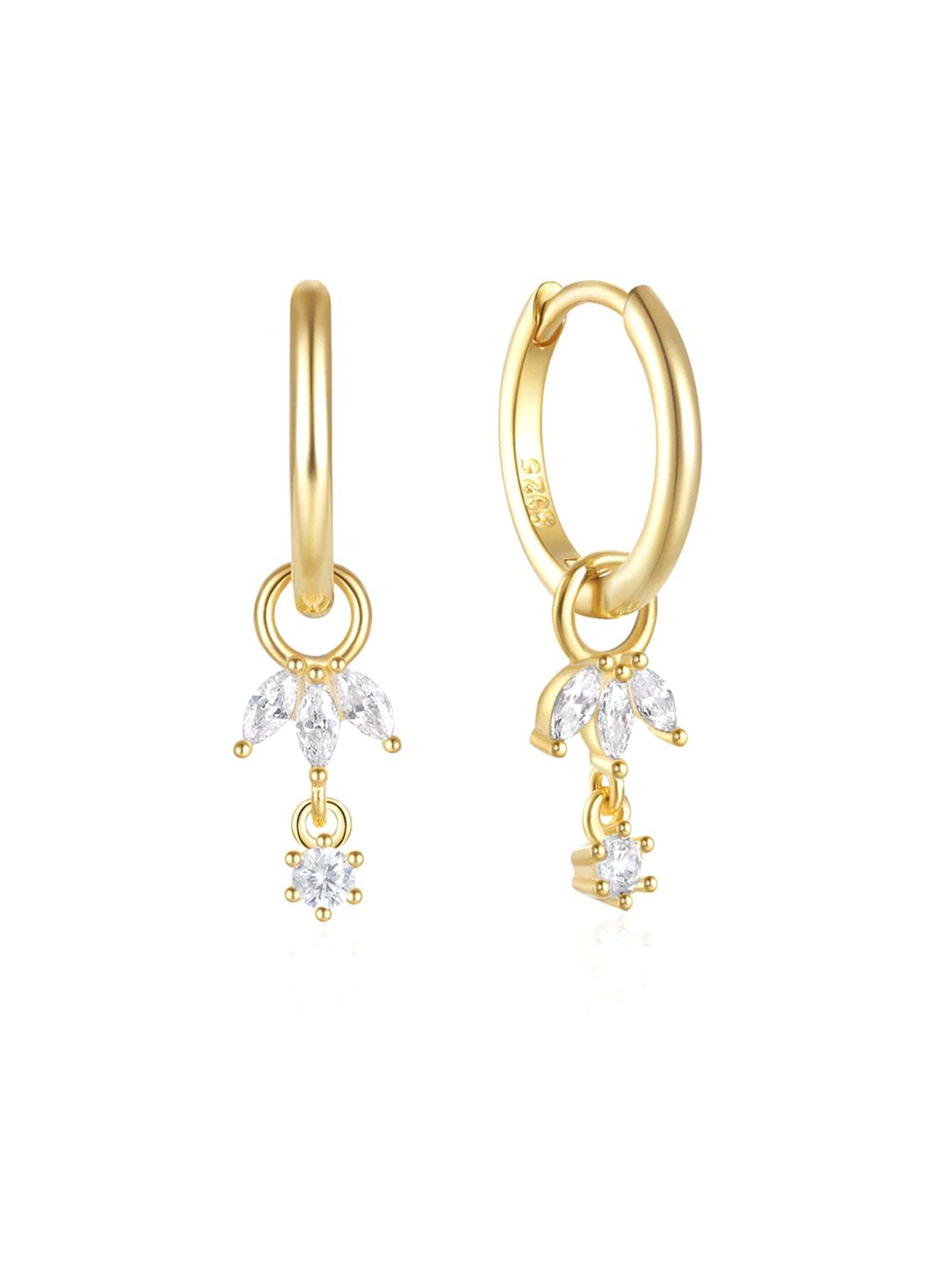 S925 Fashionable Versatile Flower 5 Piece Series-Olarajewelry