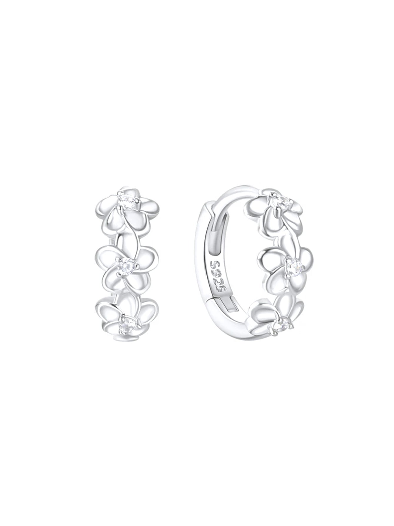 S925 Butterfly Leaf Zircon Earring Set-Olarajewelry
