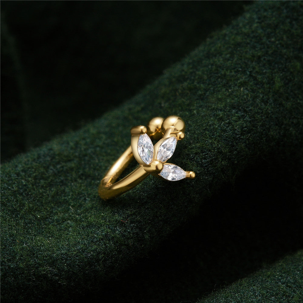 S925 Marquise Zircon Ear Clip Earring-Olarajewelry