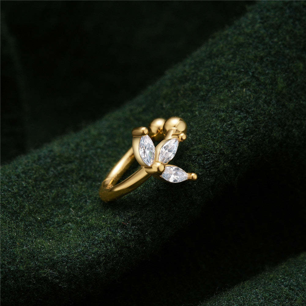 S925 Marquise Zircon Ear Clip Earring-Olarajewelry