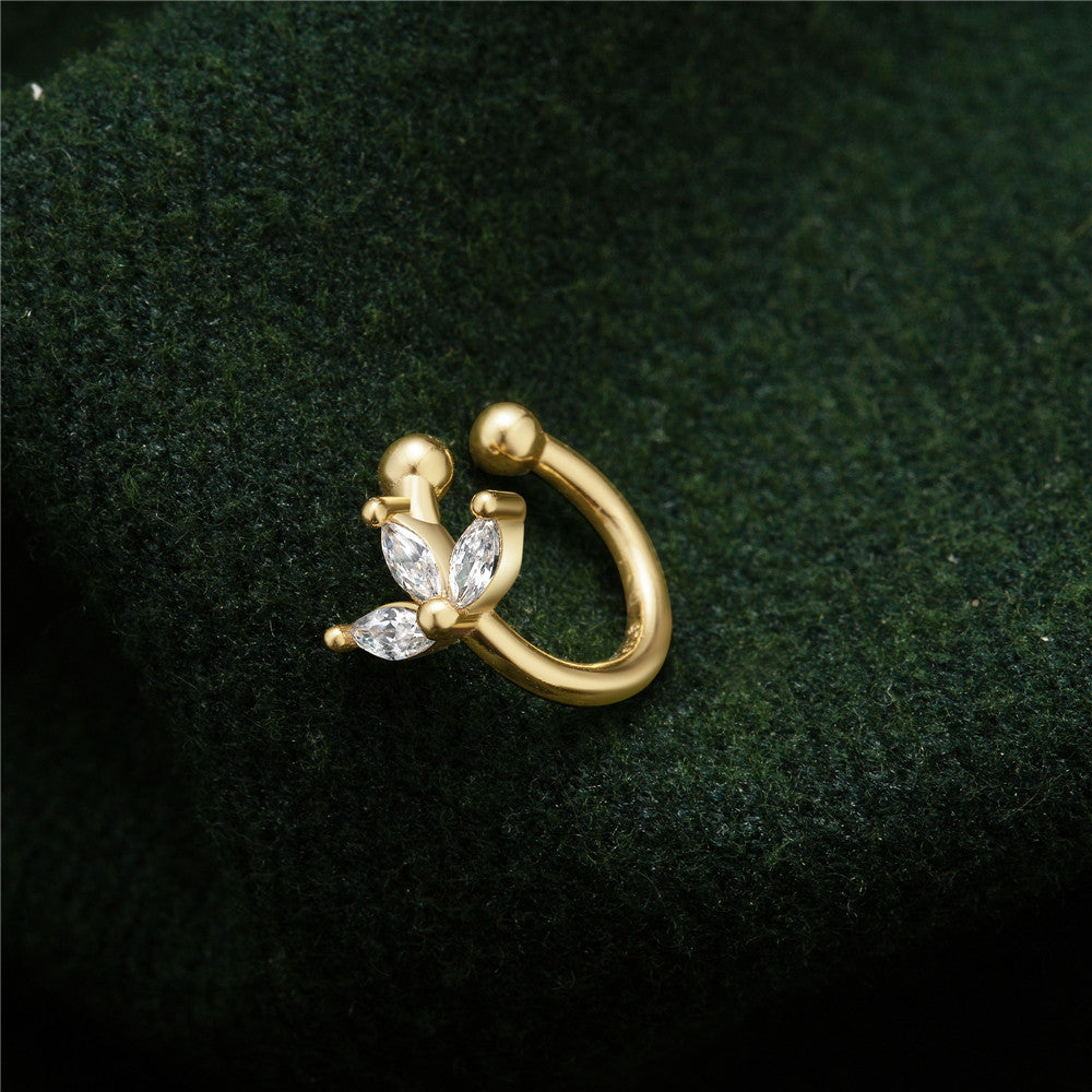 S925 Marquise Zircon Ear Clip Earring-Olarajewelry