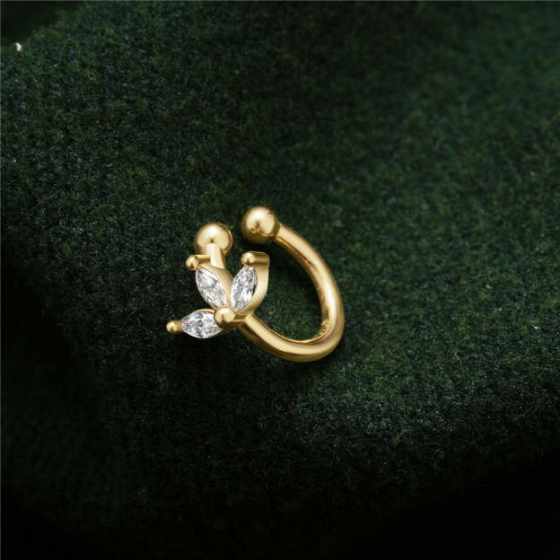 S925 Marquise Zircon Ear Clip Earring-Olarajewelry