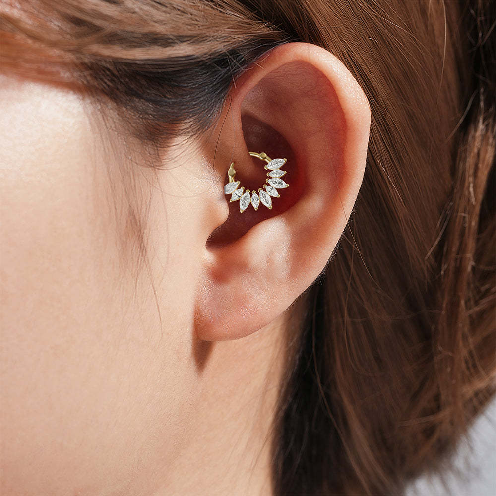 S925 Flower Pave Zircon Earring Series-Olarajewelry