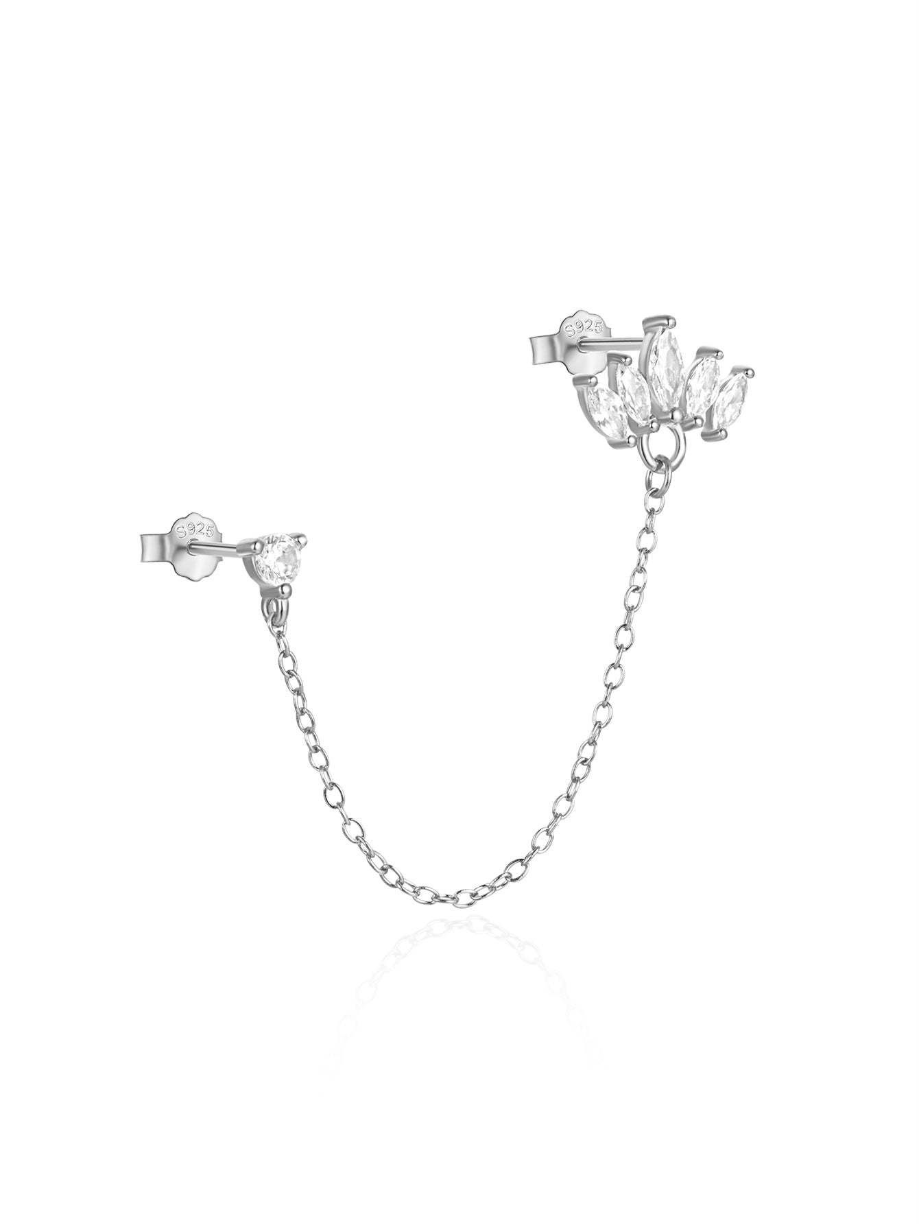 S925 Sparkling Zirconia Tassel Pendant Earring Set-Olarajewelry
