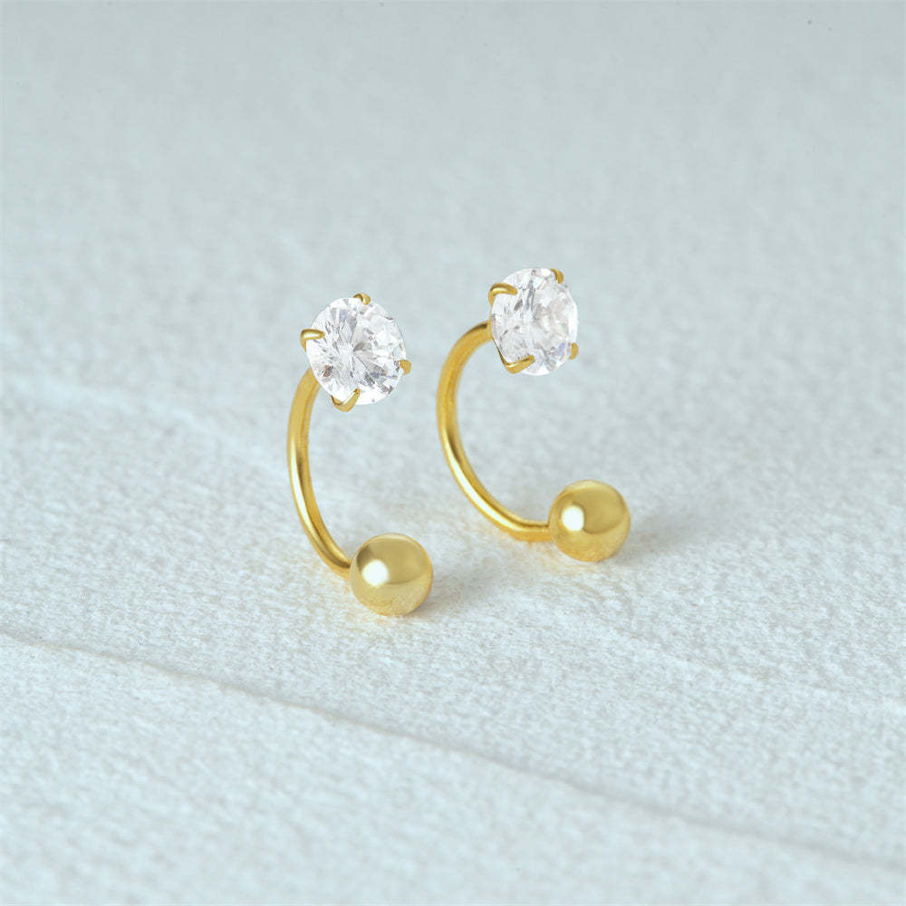 S925 Minimalist Zircon Cartilage Ear Piercing Studs-Olarajewelry