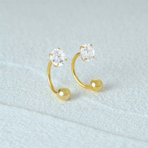 S925 Minimalist Zircon Cartilage Ear Piercing Studs-Olarajewelry