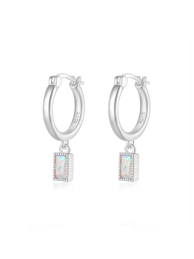S925 Silver Square Zircon Drop Earring Series-Olarajewelry