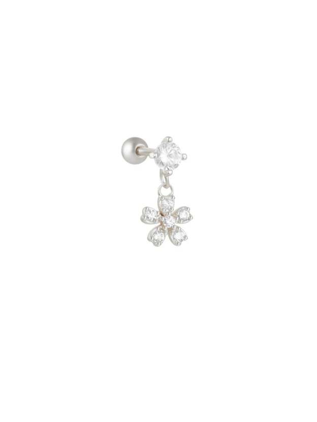 S925 5 Pieces Fresh Flower Zircon Stud Earring Set-Olarajewelry