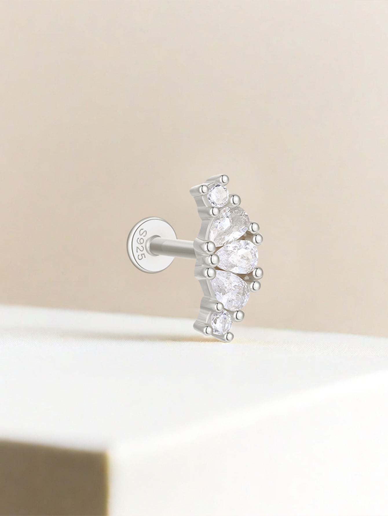 S925 Cartilage All-Match Horse Eye Water Drop Zircon Earrings-Olarajewelry