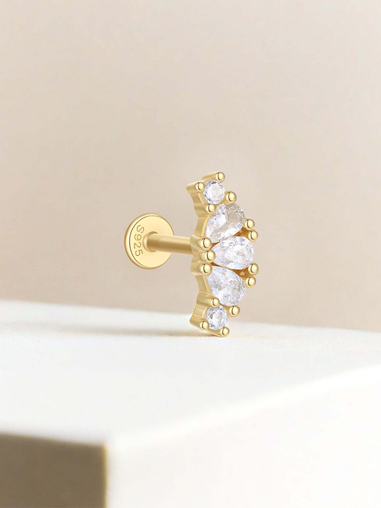 S925 Cartilage All-Match Horse Eye Water Drop Zircon Earrings-Olarajewelry