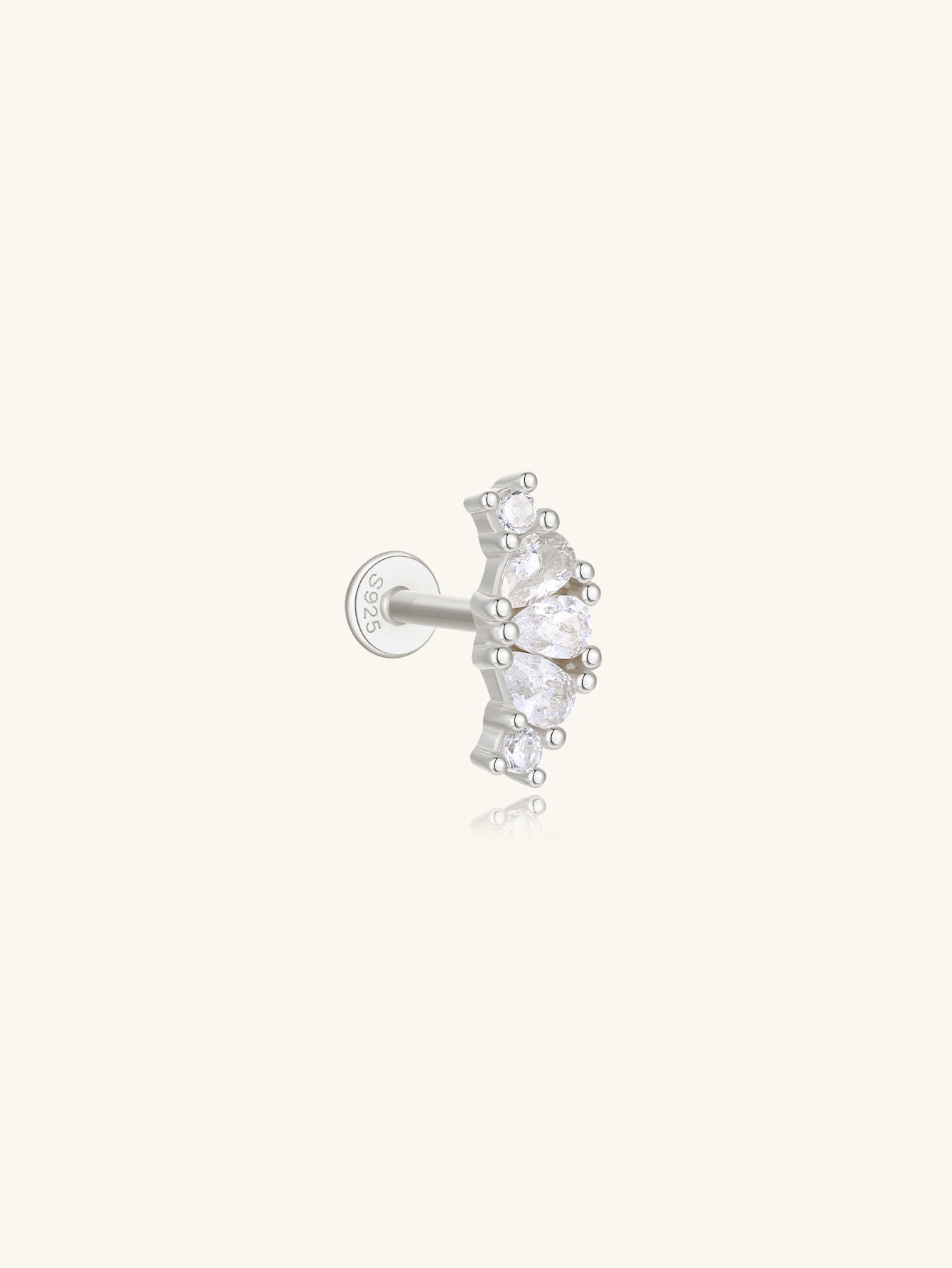 S925 Cartilage All-Match Horse Eye Water Drop Zircon Earrings-Olarajewelry