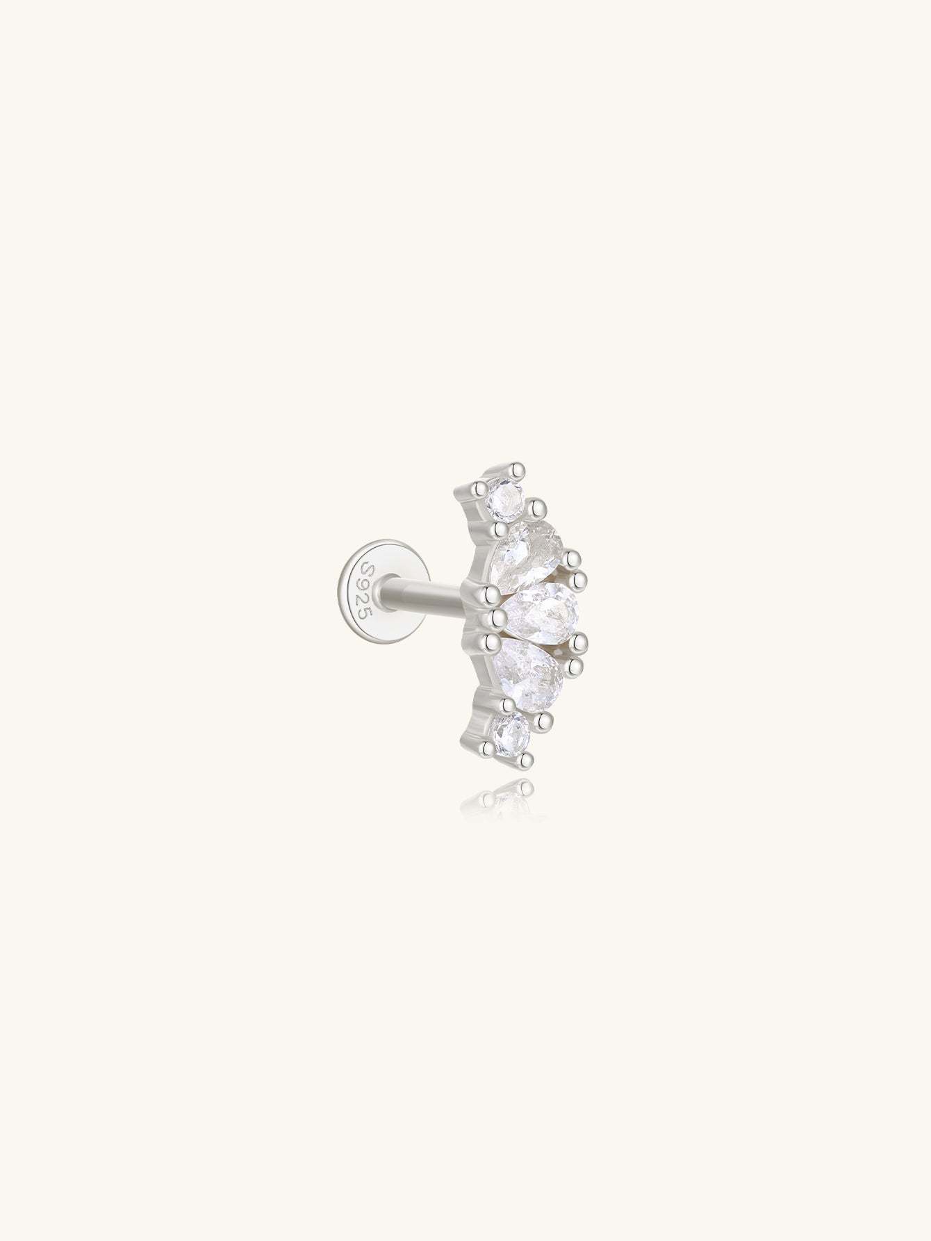 S925 Cartilage All-Match Horse Eye Water Drop Zircon Earrings-Olarajewelry