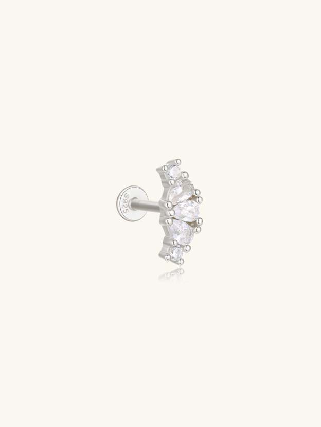 S925 Cartilage All-Match Horse Eye Water Drop Zircon Earrings-Olarajewelry
