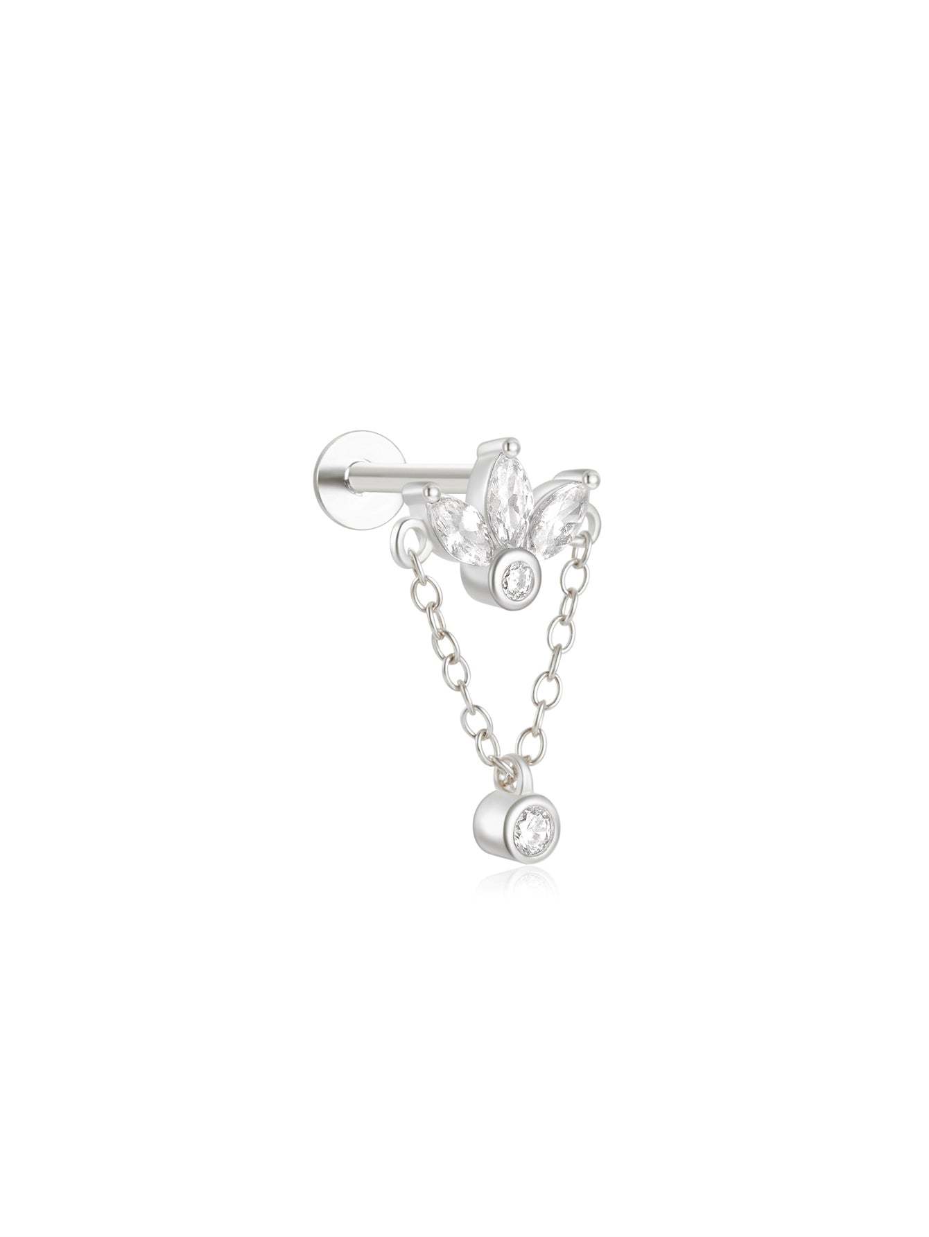 S925 Geometric Zirconia Elegant Earring Set-Olarajewelry