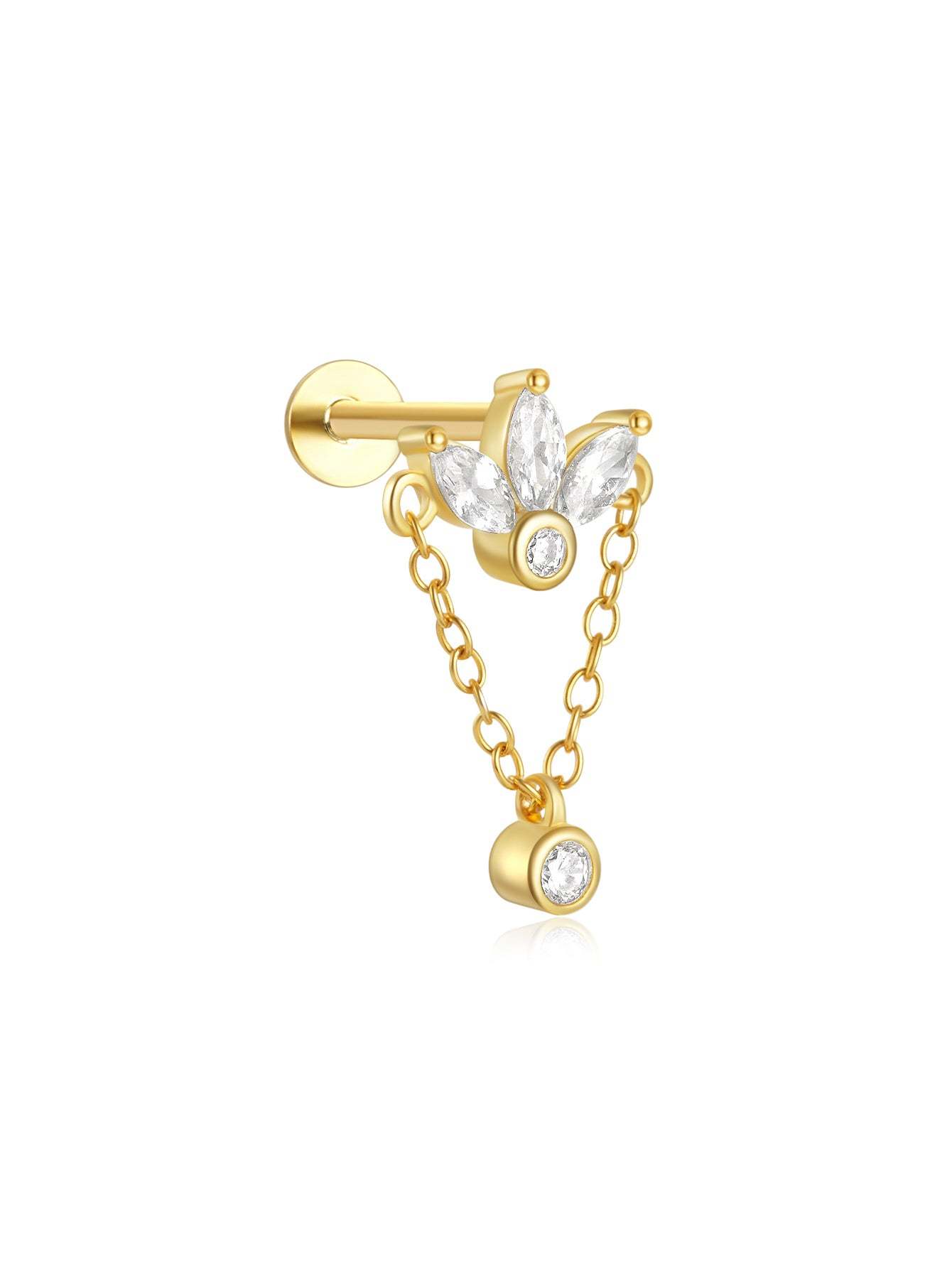 S925 Geometric Zirconia Elegant Earring Set-Olarajewelry