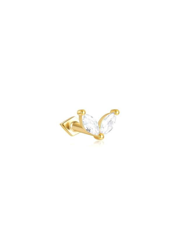 S925 Zirconia All-match Piercing Earrings-Olarajewelry