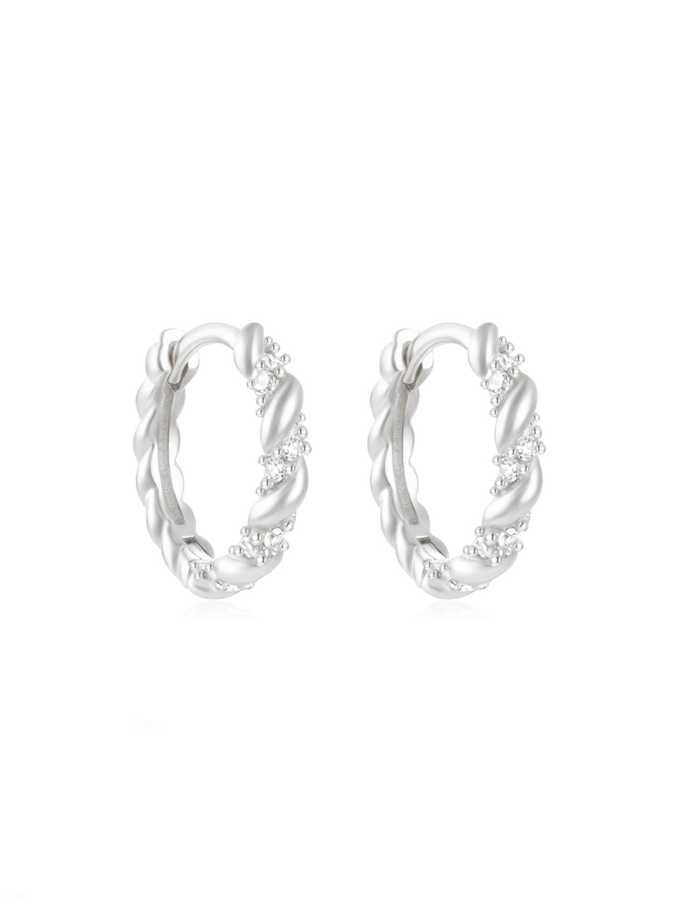Fashion Huggies With Transparent Zircon Earring Series-Olarajewelry