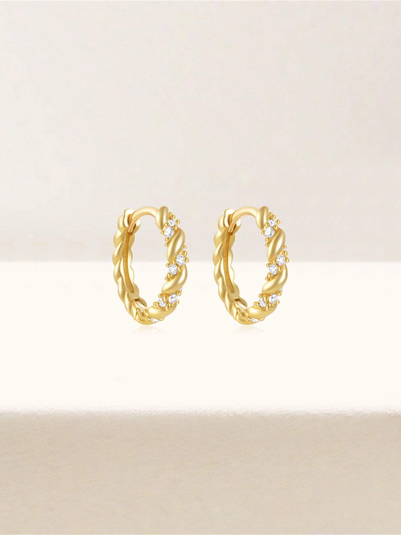 925 Sterling Silver Simple Classic Zircon Versatile Huggie Earrings-Olarajewelry