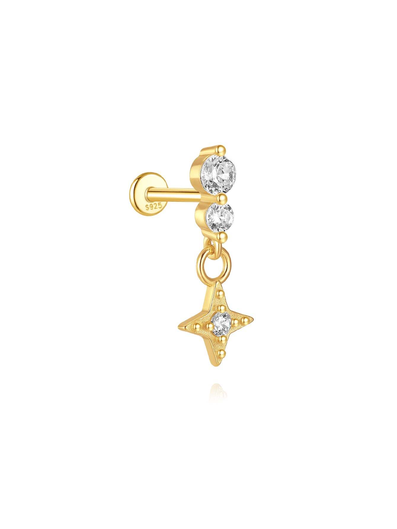 S925 Geometric Zirconia Elegant Earring Set-Olarajewelry
