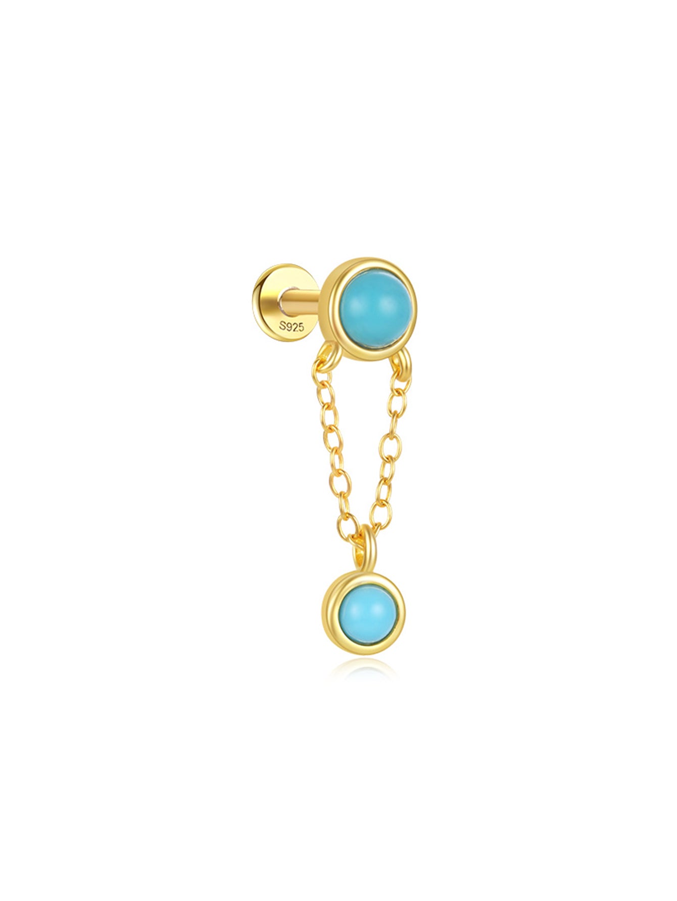 S925 Turquoise Versatile Earrings Stud Set-Olarajewelry