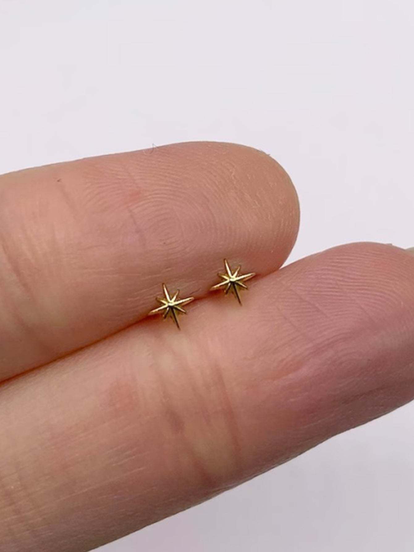 S925 Minimalist Solid Polestar Studs-Olarajewelry