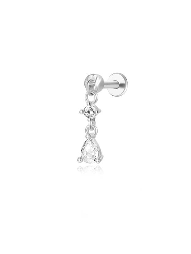 S925 Sparkling Zirconia Tassel Pendant Earring Set-Olarajewelry