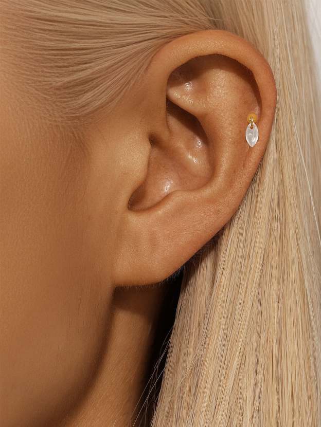 S925 Single Marquise Zircon Ear Piercing Stud-Olarajewelry