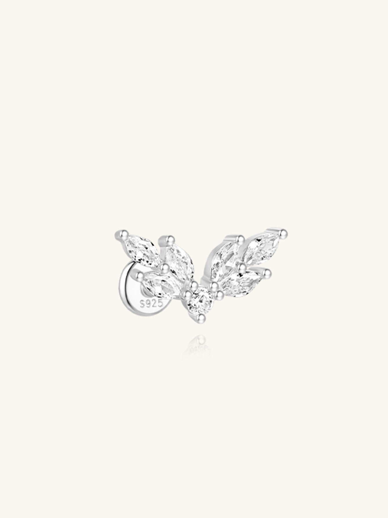 S925 Flying Wings Ear Piercing Stud-Olarajewelry