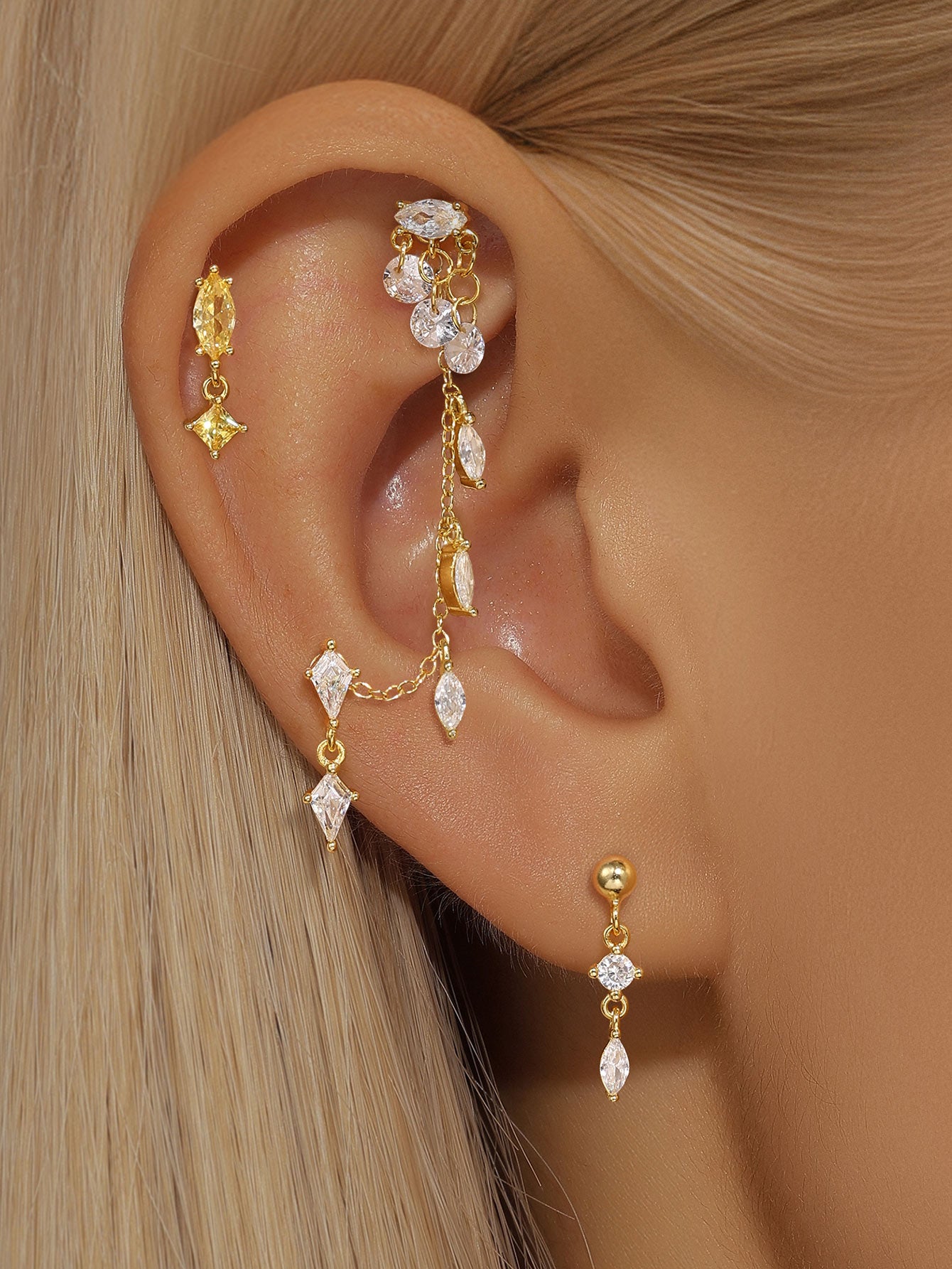 S925 Ice Crystal Gorgeous Pendant Earring Series-Olarajewelry