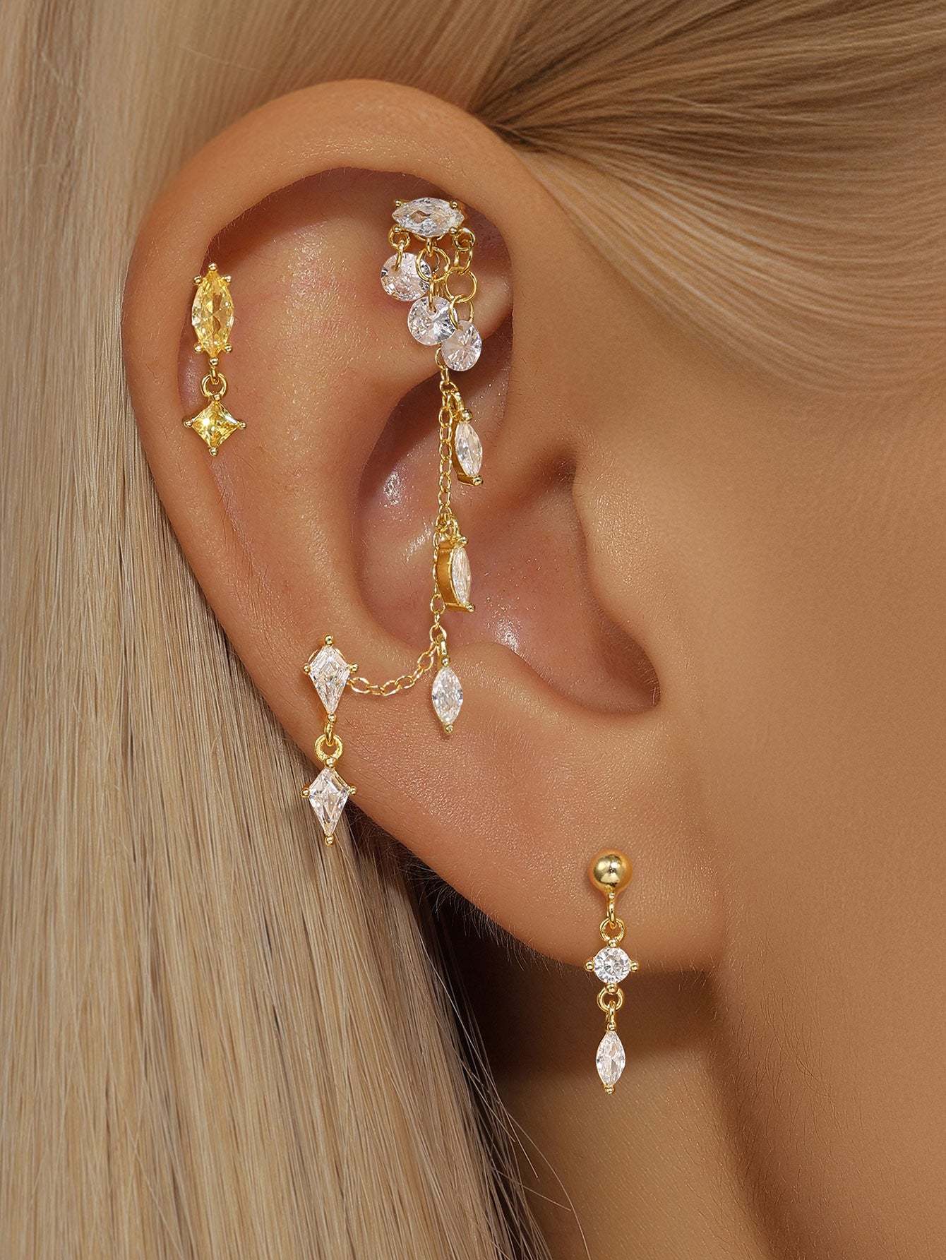S925 Ice Crystal Gorgeous Pendant Earring Series-Olarajewelry