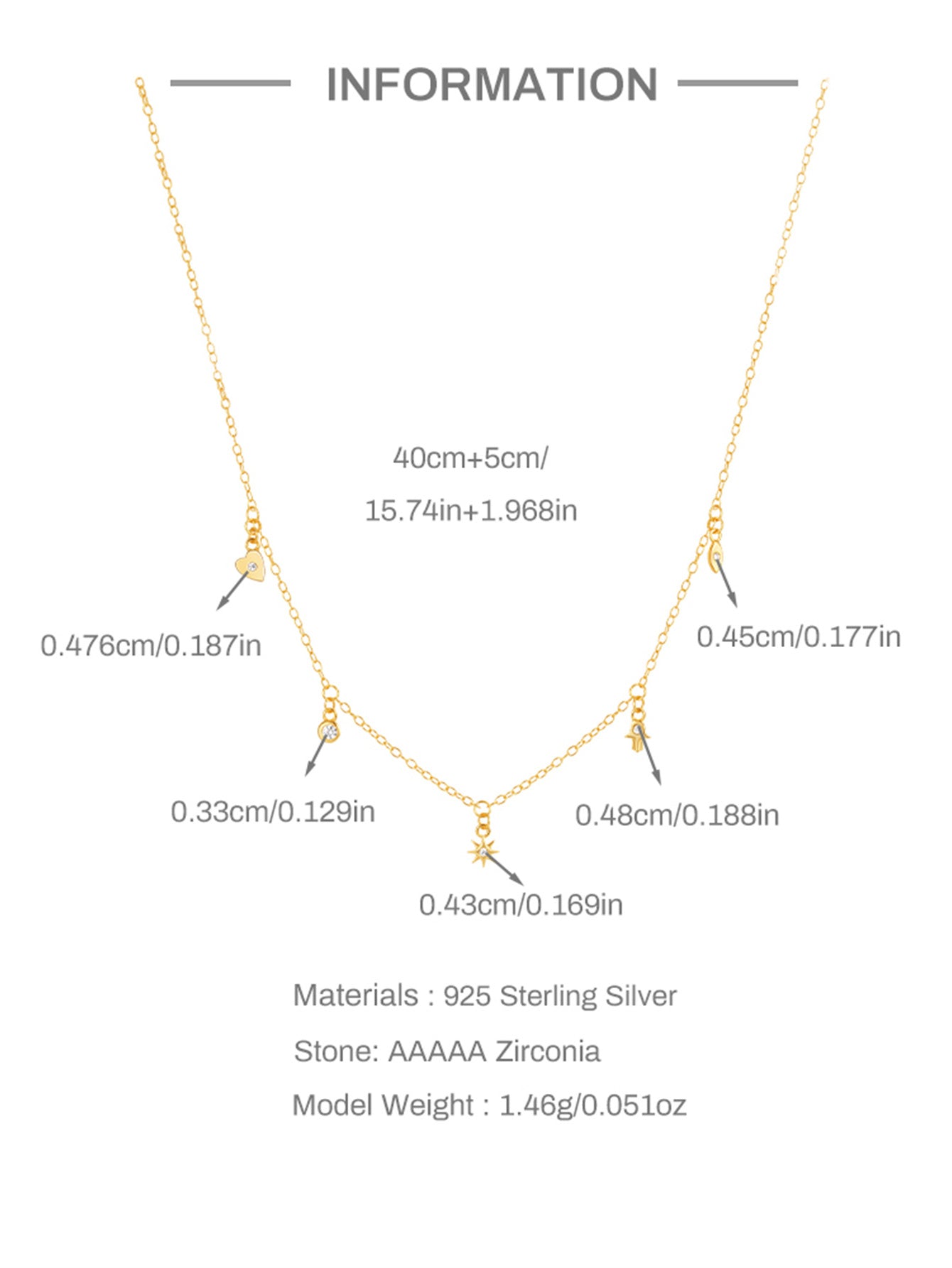 S925 Sterling Silver Geometric Eight-Pointed Star/Devil's Eye/Stacked Zirconia Necklace-Olarajewelry