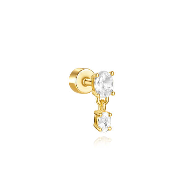 S925 Square Horse Eye Zircon Flower Leaf Splicing Studs Earring Series-Olarajewelry