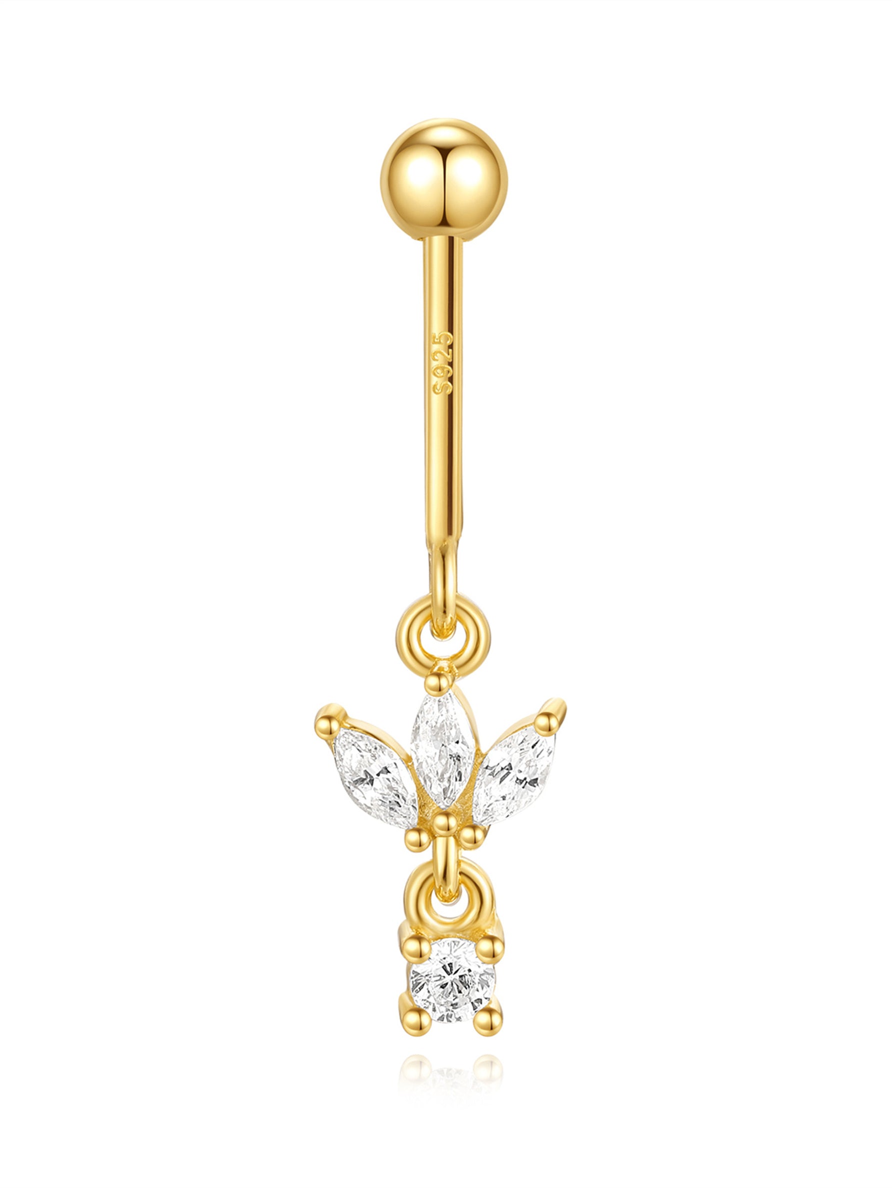 S925 Crown Vertical Helix Ear Piercing Stud-Olarajewelry