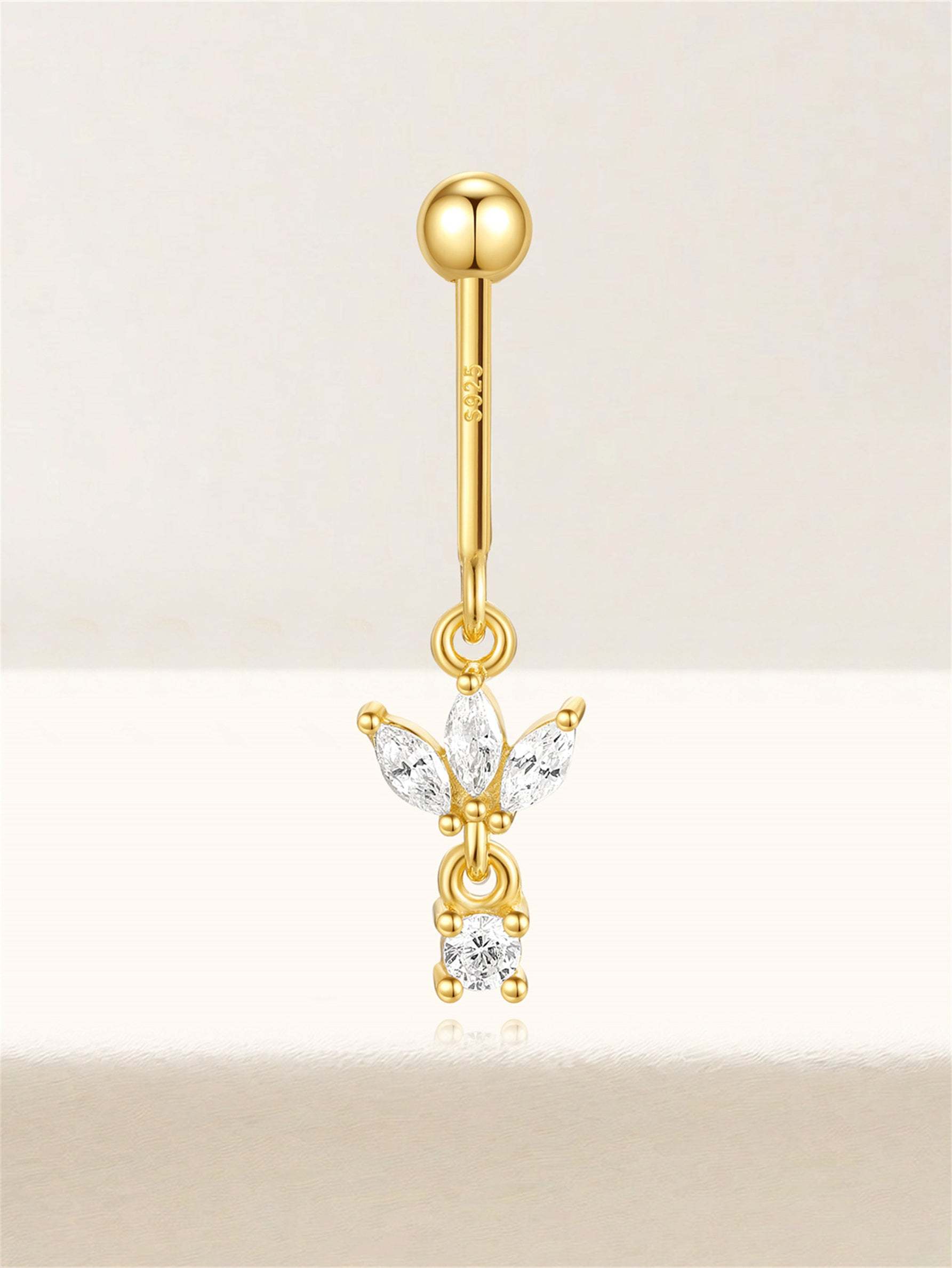 S925 Crown Vertical Helix Ear Piercing Stud-Olarajewelry